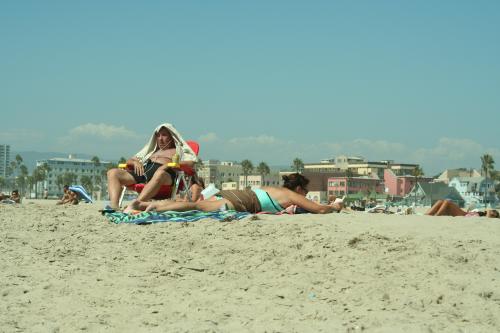 Strandliv ved Santa Monica Beach